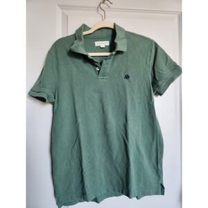 Aeropostale Mens Sage Green A87 Logo Pique Short Sleeve Polo Shirt Size M